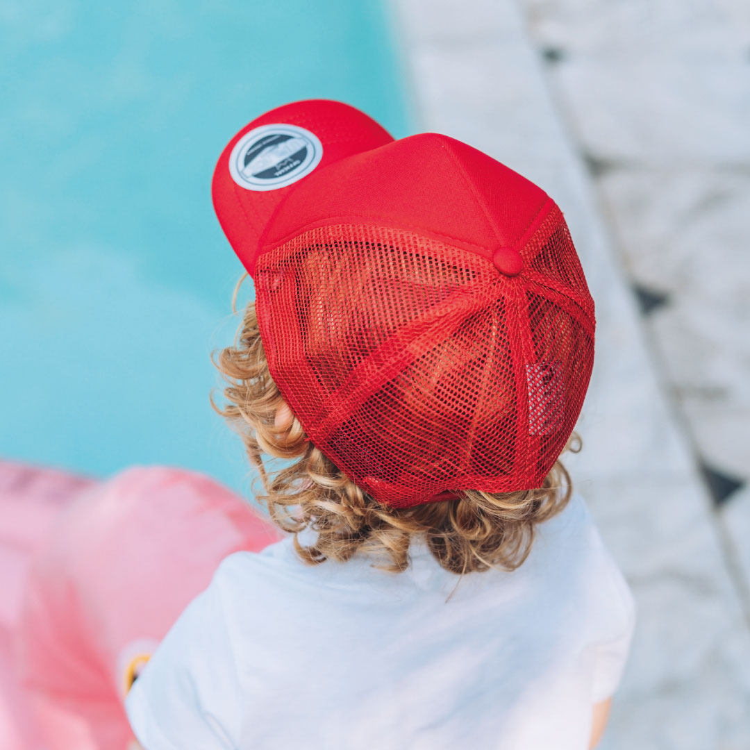 Youth Uflex Curved Peak Trucker Cap