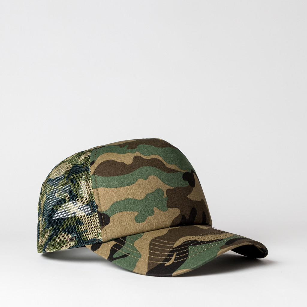 The 5 Panel Curved Peak Trucker